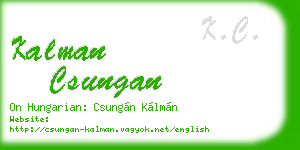 kalman csungan business card