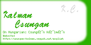 kalman csungan business card
